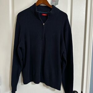 IZOD Men's Dark Blue Zip-Up Sweater